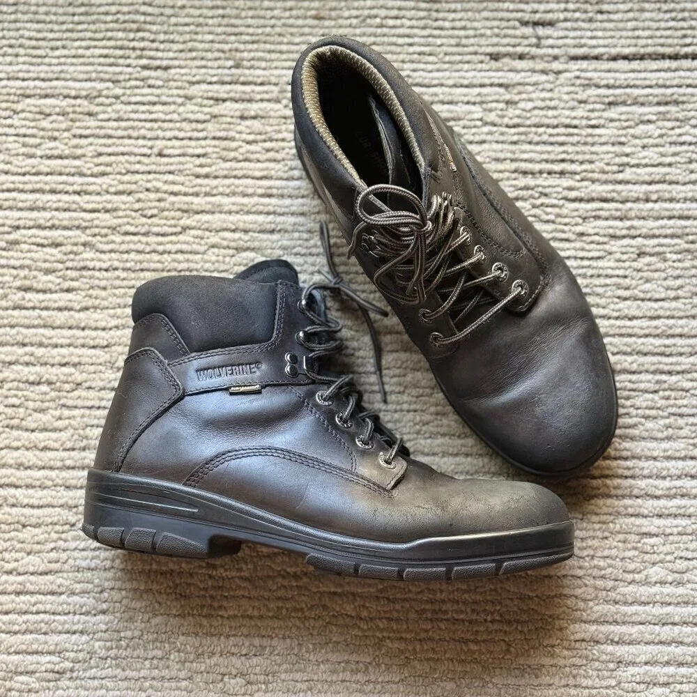 Wolverine Boots Men's Size 11 Black DuraShocks SR Direct-Attach Lined 6